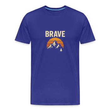 courageux - T-shirt bio Premium Homme - bleu roi - Devant - Damien (186cm)
