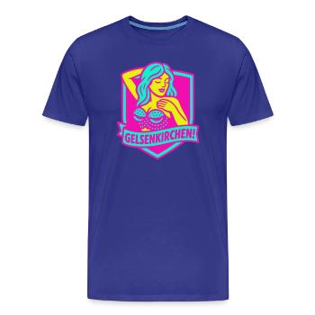 Gelsenkirchen Superstar en rose - T-shirt bio Premium Homme - bleu roi - Devant - Damien (186cm)