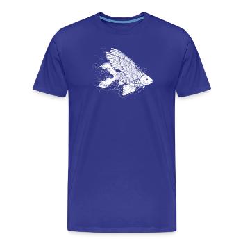 Imaginative fish with wings - Men's Premium Organic T-Shirt - royal blue - Front - Damien (186cm)