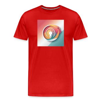 Illustration de créativité abstraite - T-shirt bio Premium Homme - rouge - Devant - Damien (186cm)