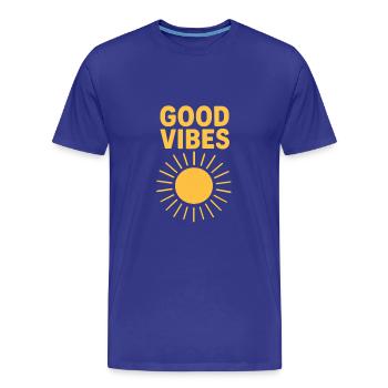 Positive sun rays design for clothing - Men's Premium Organic T-Shirt - royal blue - Front - Damien (186cm)