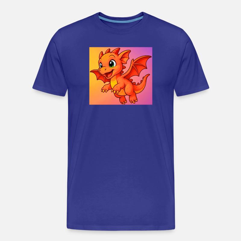 Drache - Männer Premium Bio T-Shirt - Königsblau