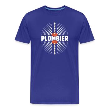 Retro Saugnapf Klempner - Männer Premium Bio T-Shirt - Königsblau - Vorne - Damien (186cm)