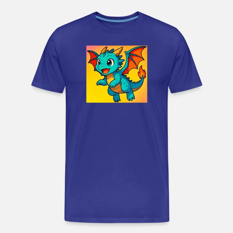 Drache - Männer Premium Bio T-Shirt - Königsblau