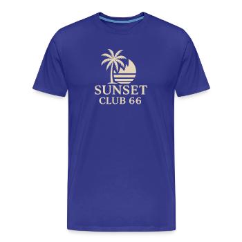 Sunset Club 66 - Exklusiv Edition  - Männer Premium Bio T-Shirt - Königsblau - Vorne - Damien (186cm)