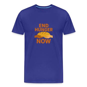 Icône de pain End Hunger Now - T-shirt bio Premium Homme - bleu roi - Devant - Damien (186cm)
