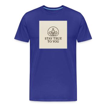 Achtsamkeit und Inneres Gleichgewicht - Männer Premium Bio T-Shirt - Königsblau - Vorne - Damien (186cm)