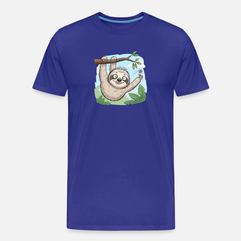 Faultier - Männer Premium Bio T-Shirt - Königsblau