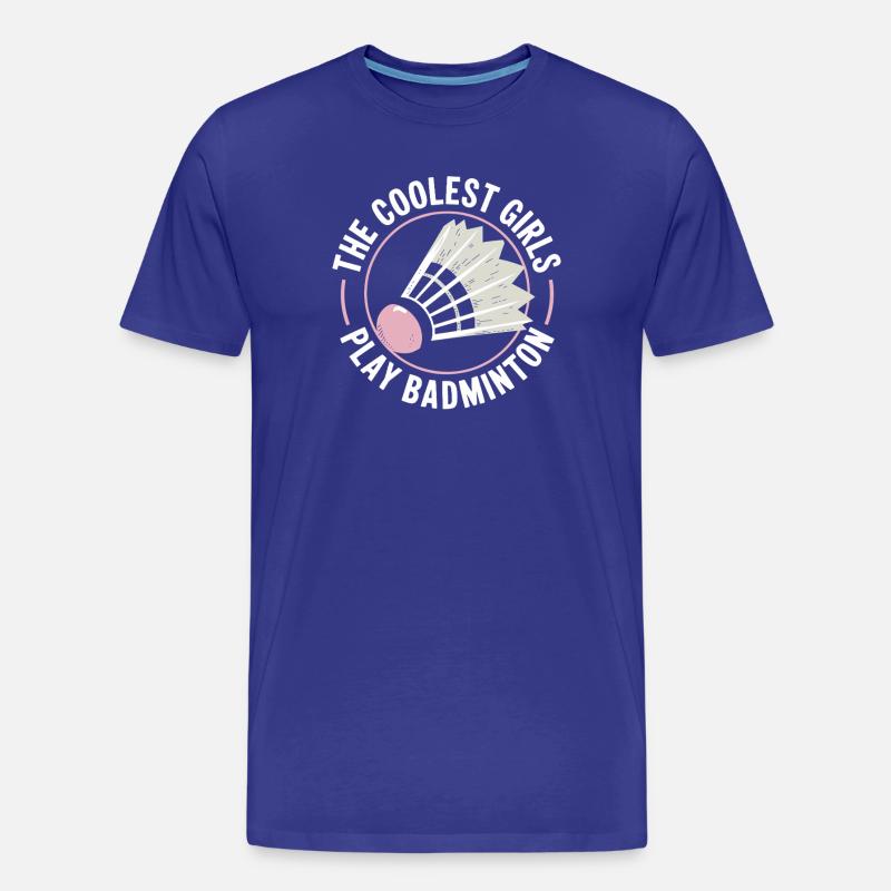 Badminton Mädchen Design - Männer Premium Bio T-Shirt - Königsblau