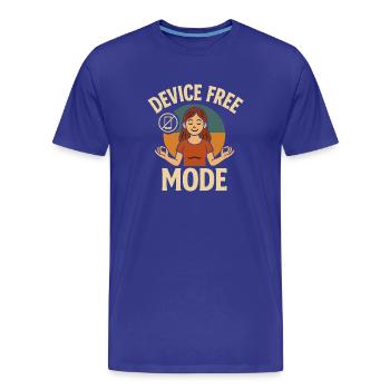 Device-free relaxation Yoga Design - Men's Premium Organic T-Shirt - royal blue - Front - Damien (186cm)
