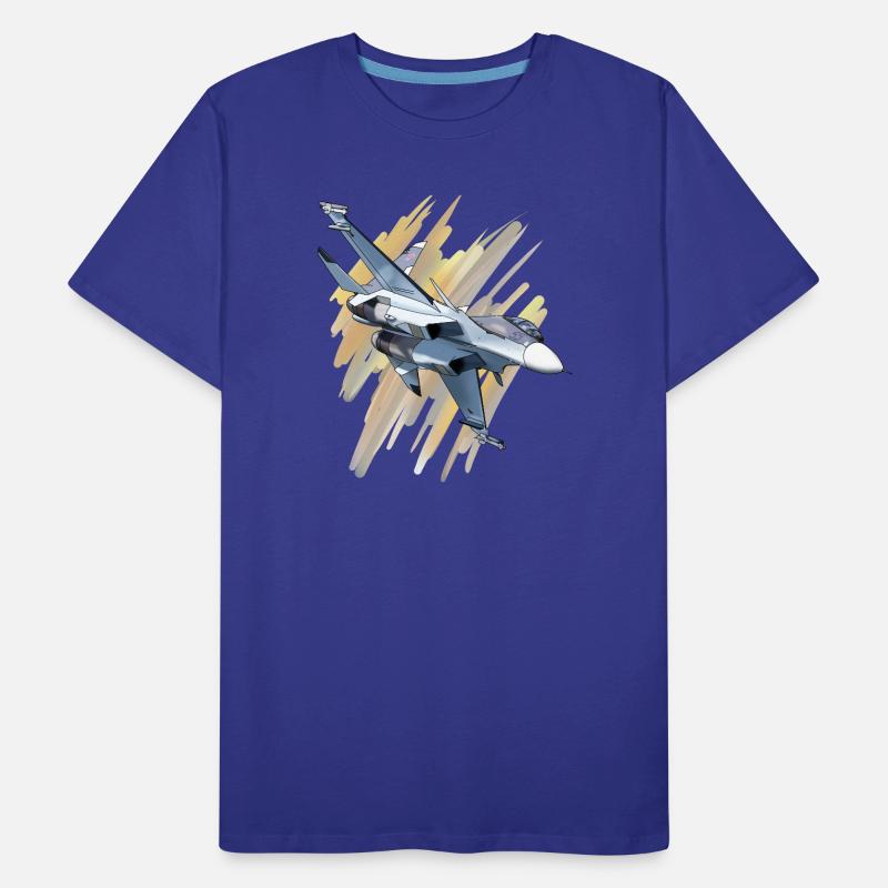 Fighter jet in dynamic design Men's Premium Organic T-Shirt