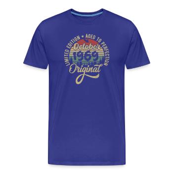 oktober 1969 Jahrestag oktober 1969 oktober - Männer Premium Bio T-Shirt - Königsblau - Vorne - Damien (186cm)