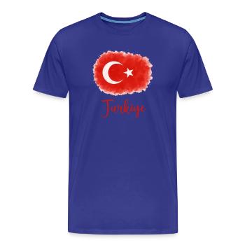 Türkei Fahne - Männer Premium Bio T-Shirt - Königsblau - Vorne - Damien (186cm)