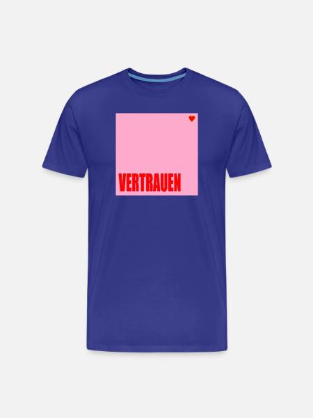 VERTRAUEN HERZ - Männer Premium Bio T-Shirt - Königsblau
