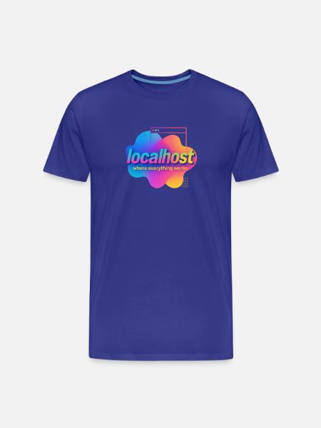 Localhost Buntes Grafik-T-Shirt für Entwickler - Männer Premium Bio T-Shirt - Königsblau