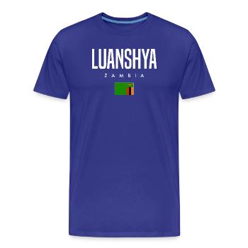 Luanshya Zambia - Men's Premium Organic T-Shirt - royal blue - Front - Damien (186cm)