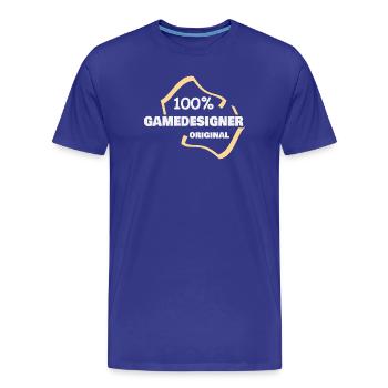 Profession Concepteur de jeux - T-shirt bio Premium Homme - bleu roi - Devant - Damien (186cm)