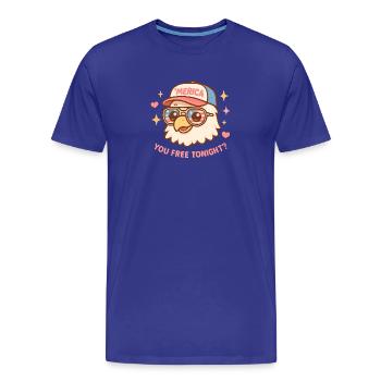 Tu es libre ce soir, Eagle, 4 juillet - T-shirt bio Premium Homme - bleu roi - Devant - Damien (186cm)