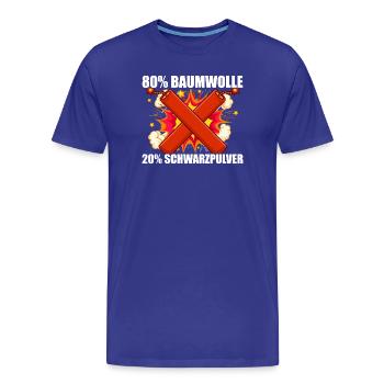 Schwarzpulver Pyrotechniker Böllern Feuerwerk - Männer Premium Bio T-Shirt - Königsblau - Vorne - Damien (186cm)