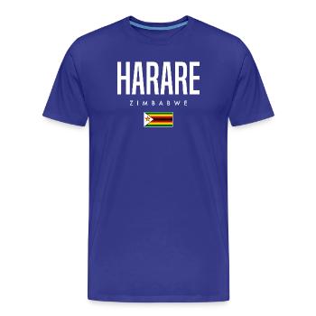 Harare, Zimbabwe - T-shirt bio Premium Homme - bleu roi - Devant - Damien (186cm)
