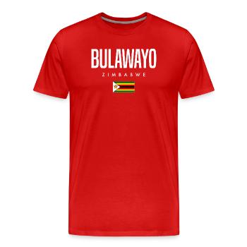 Bulawayo Zimbabwe - Men's Premium Organic T-Shirt - red - Front - Damien (186cm)