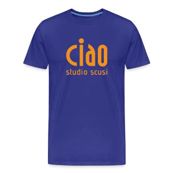 Ciao studio scusi - Männer Premium Bio T-Shirt - Königsblau - Vorne - Damien (186cm)