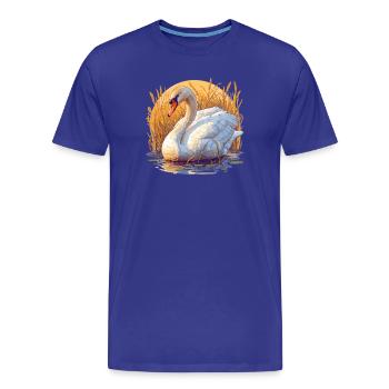Schwäne Schwan - Männer Premium Bio T-Shirt - Königsblau - Vorne - Damien (186cm)