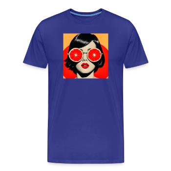 Modern Fruity Vision - Men's Premium Organic T-Shirt - royal blue - Front - Damien (186cm)
