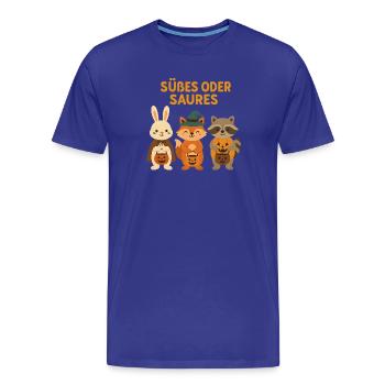 Süßes oder Saures - Waldtiere - Männer Premium Bio T-Shirt - Königsblau - Vorne - Damien (186cm)