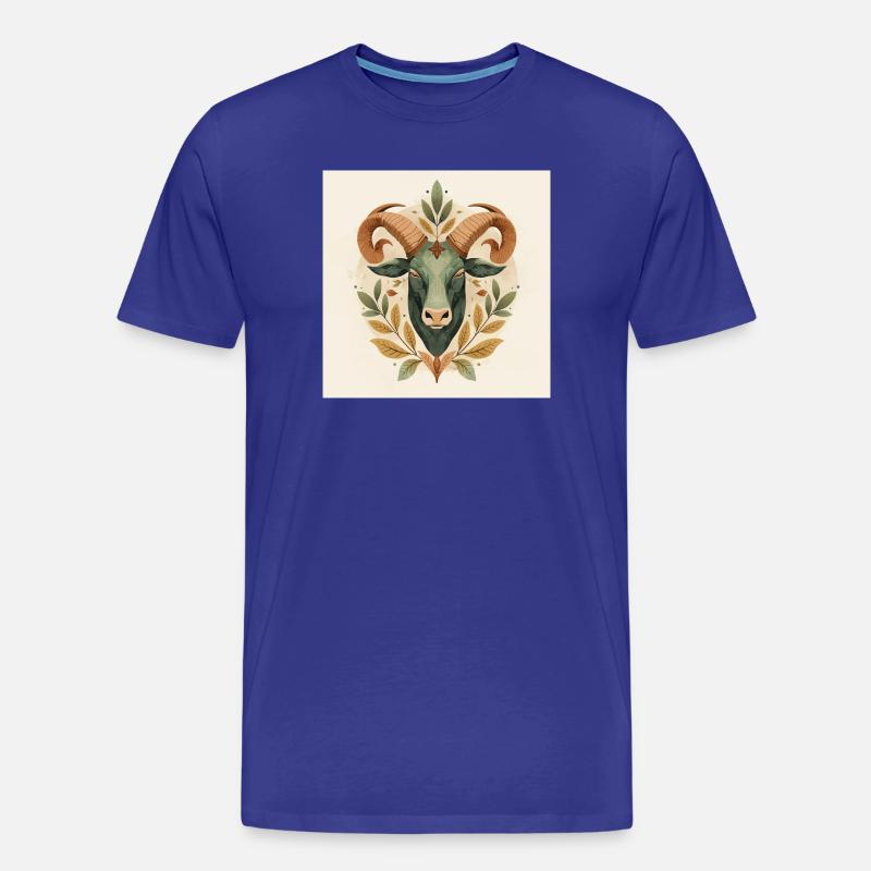 Stierkopf - Männer Premium Bio T-Shirt - Königsblau