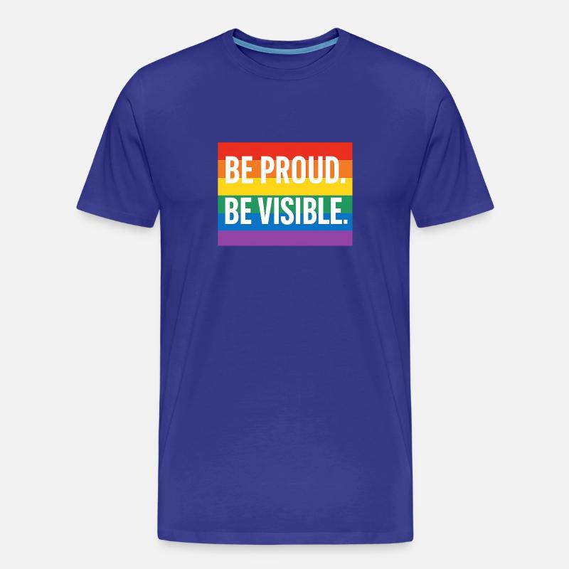 Regenbogen Pride Statement Design - Männer Premium Bio T-Shirt - Königsblau