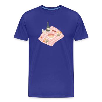 Celebration Picnic Party Design - Men's Premium Organic T-Shirt - royal blue - Front - Damien (186cm)