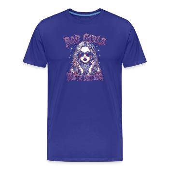 Bad Girls Taste Better Tattooed Girls B - Men's Premium Organic T-Shirt - royal blue - Front - Damien (186cm)
