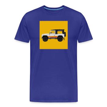 Vintage Off-Road SUV Design Defender - Men's Premium Organic T-Shirt - royal blue - Front - Damien (186cm)