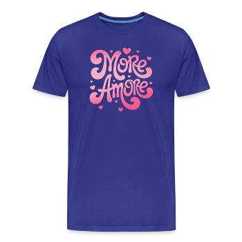 More Amore Hearts - Men's Premium Organic T-Shirt - royal blue - Front - Damien (186cm)