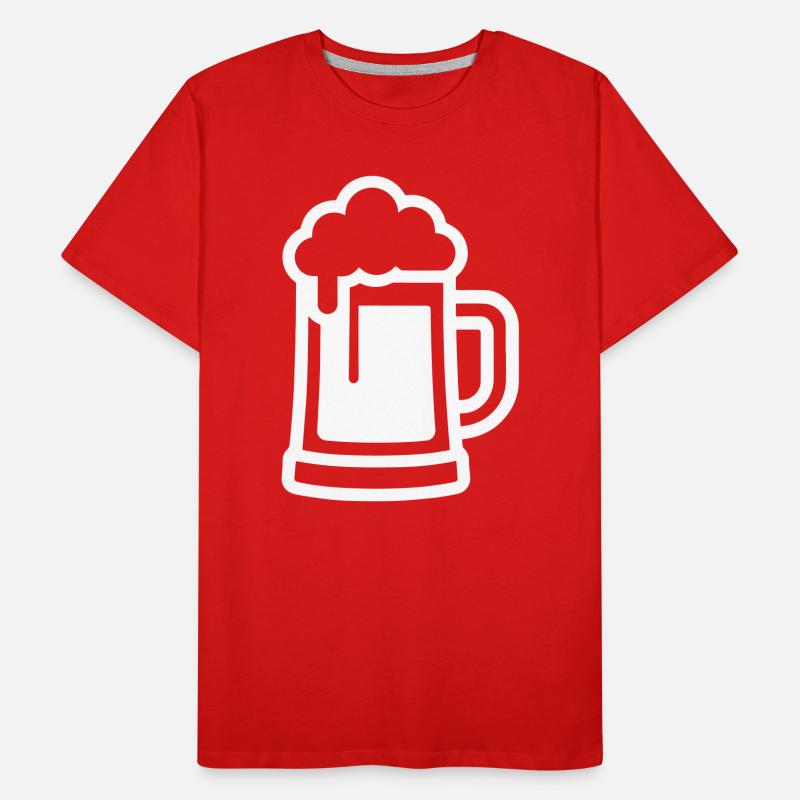 Bierglas Symbol Bier Männer Premium Bio T-Shirt