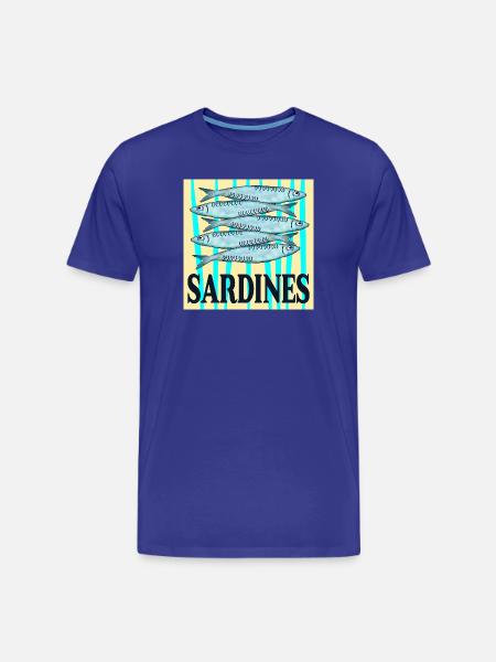 CANNED SARDINES FISH - Men's Premium Organic T-Shirt - royal blue