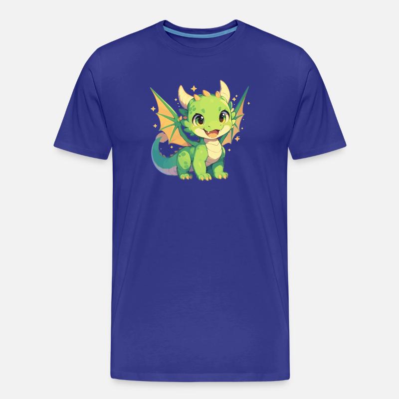 Drachen Drache - Männer Premium Bio T-Shirt - Königsblau