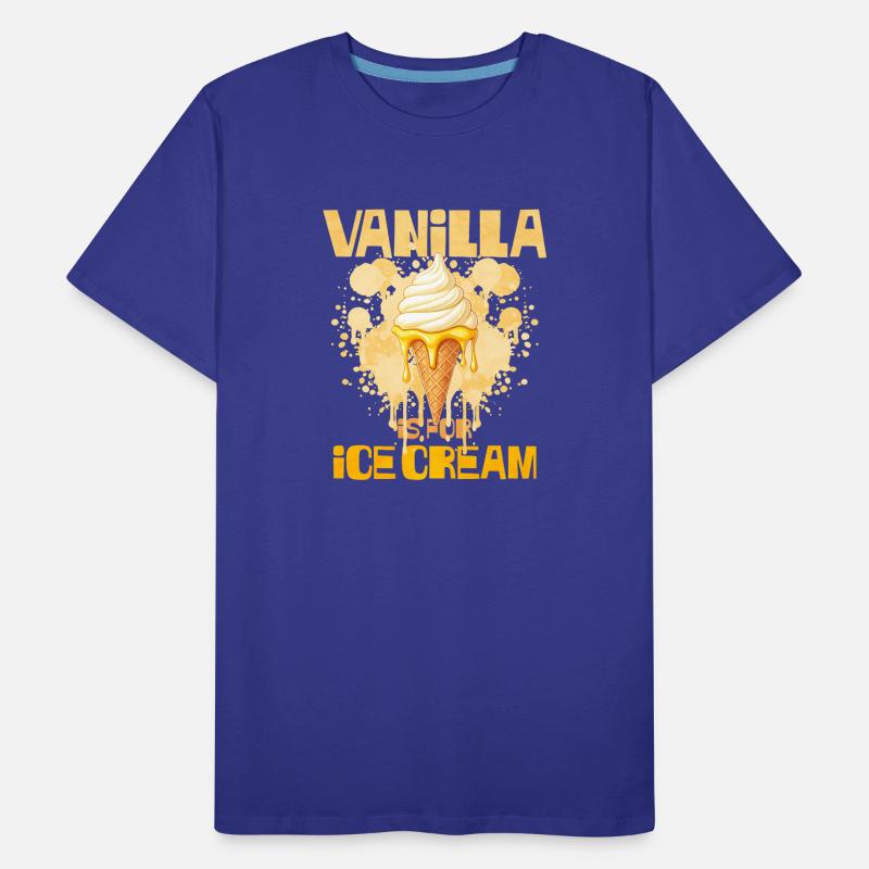 Cornet de glace à la vanille T-shirt bio Premium Homme