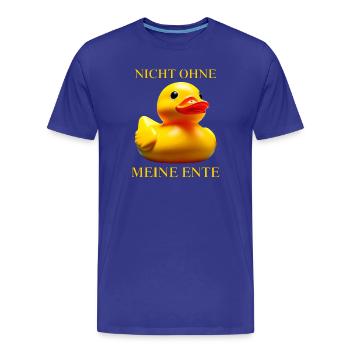 Badeente NICHT OHNE MEINE ENTE - Männer Premium Bio T-Shirt - Königsblau - Vorne - Damien (186cm)