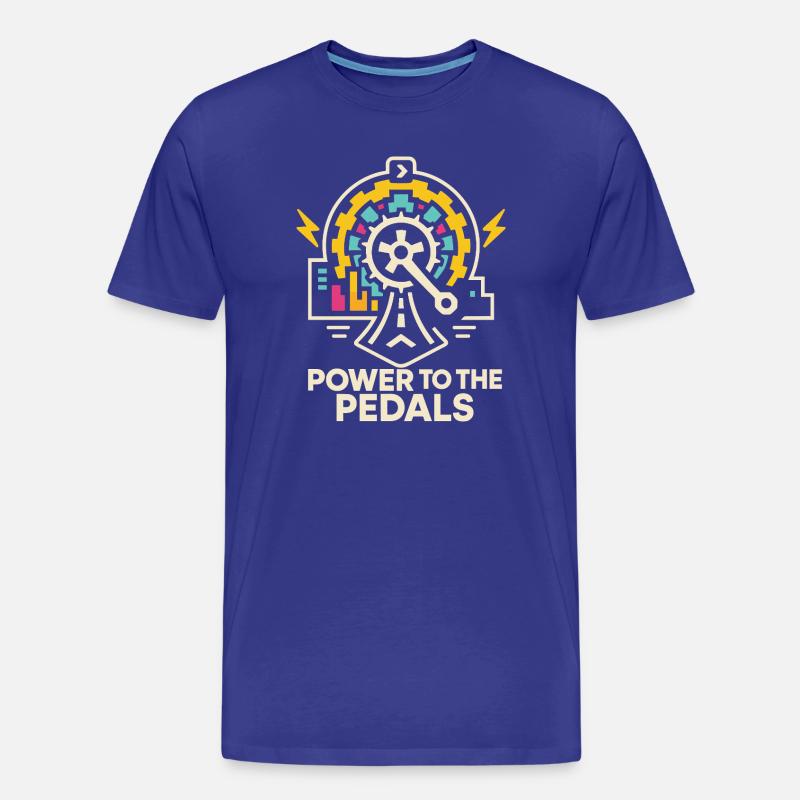 Futuristic bicycle design with lighting elements - Men's Premium Organic T-Shirt - royal blue