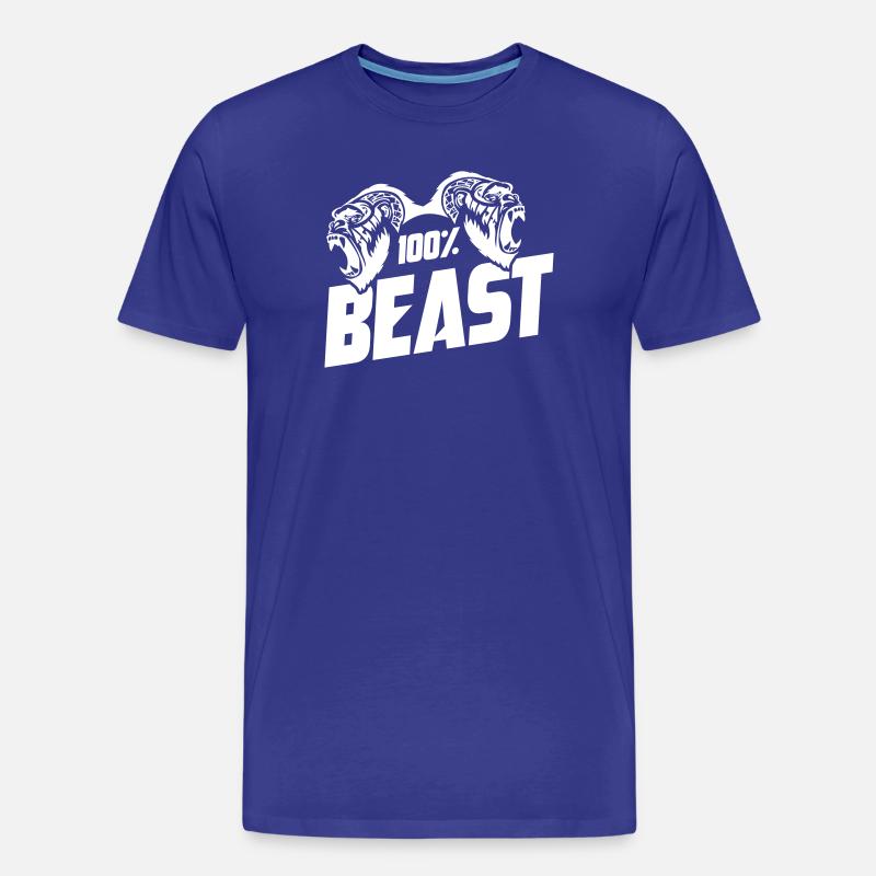Gorilla Beast Motivation - Männer Premium Bio T-Shirt - Königsblau
