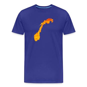 Norvège - Norvège - Norvège - Drapeau - Scandinavie - T-shirt bio Premium Homme - bleu roi - Devant - Damien (186cm)