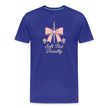 Coquette esthétique noeud motif girly pastel - T-shirt bio Premium Homme - bleu roi - Devant - Damien (186cm)