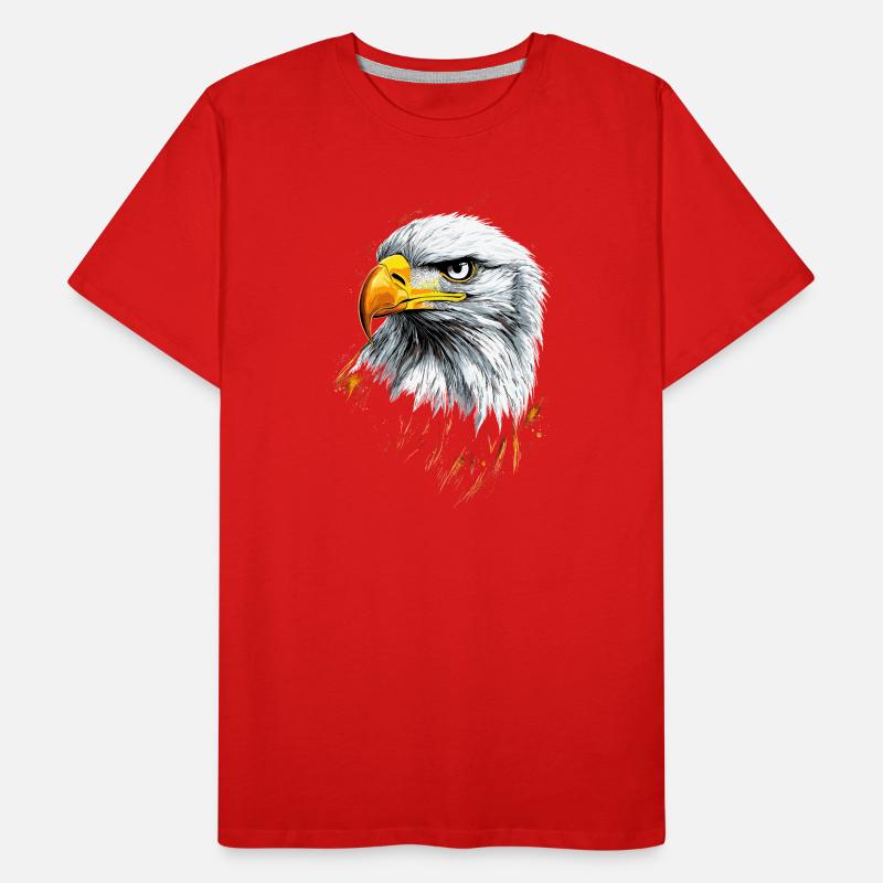 Aigle Pygargue à tête blanche Aigle royal Pygargue à queue blanche T-shirt bio Premium Homme
