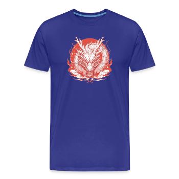 Drachen Drache - Männer Premium Bio T-Shirt - Königsblau - Vorne - Damien (186cm)