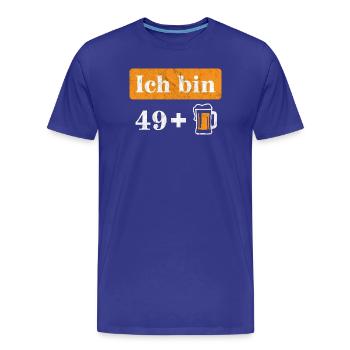 J’ai 49 ans et je fête mes 50 ans - T-shirt bio Premium Homme - bleu roi - Devant - Damien (186cm)
