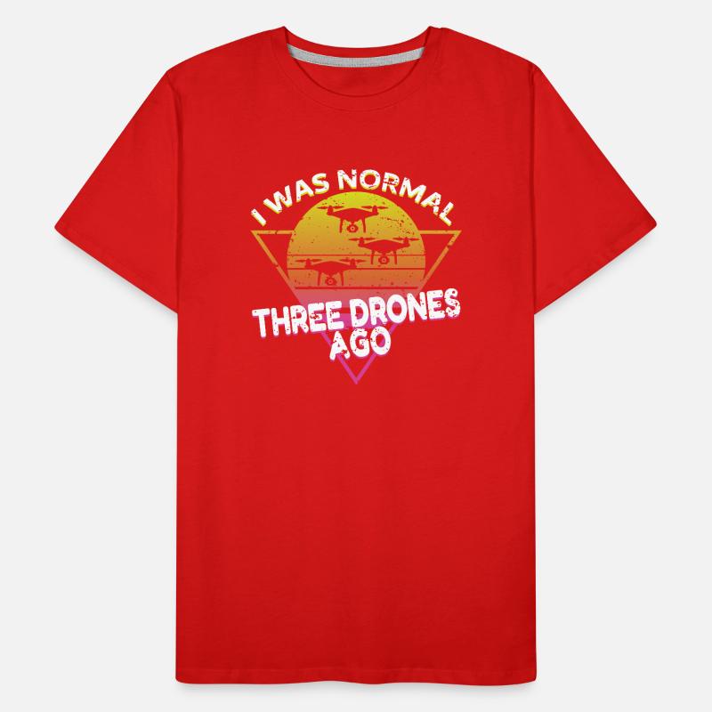 I was normal three drones ago Vintage Männer Premium Bio T-Shirt