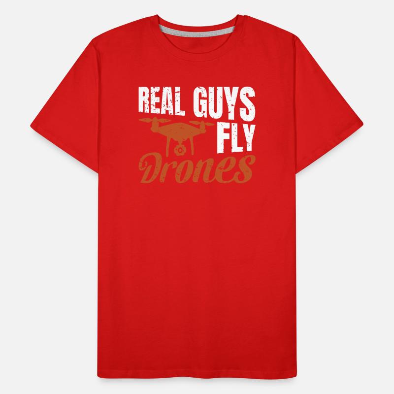 De vrais gars pilotent des drones T-shirt bio Premium Homme