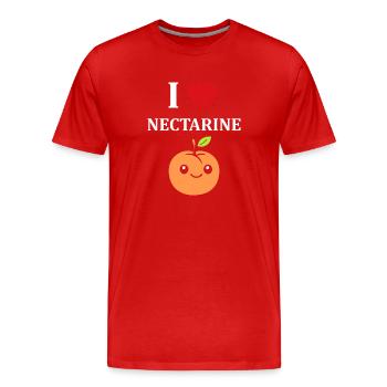 Design drôle d'Orange à Glace Nectarine - Men's Premium Organic T-Shirt - red - Front - Damien (186cm)